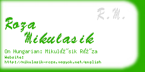 roza mikulasik business card